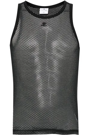 Courrèges Logo-patch mesh top