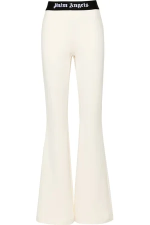 Palm Angels Logo-tape flared track pants