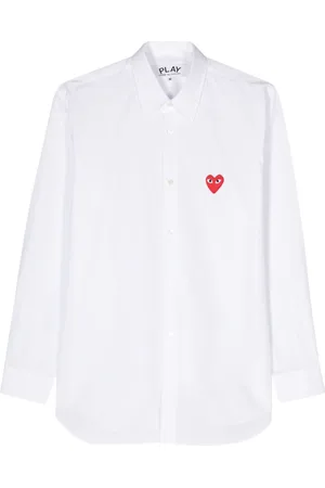 Comme des Garçons Heart-appliqué shirt