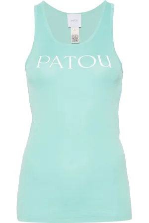 Patou Logo-print organic-cotton tank top