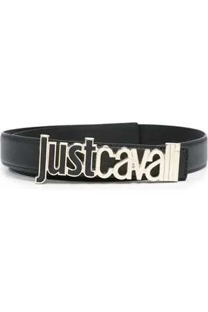 Roberto Cavalli Logo-lettering leather belt