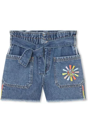 Sonia Rykiel Enfant Logo-embroidered denim shorts