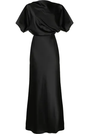 Amsale Draped satin gown