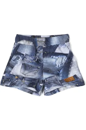 Chiara Ferragni Patchwork-print jersey shorts