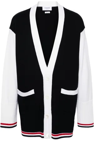 Thom Browne Colourblock virgin-wool cardigan