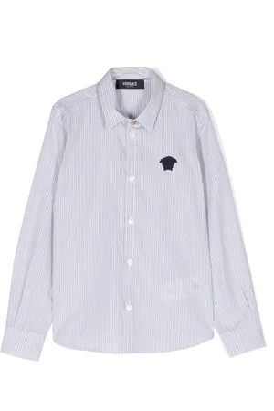 VERSACE Medusa Head striped shirt