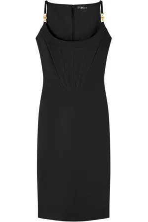 VERSACE Medusa-strap corset-style dress