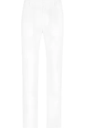 Dolce & Gabbana Button-fastening linen-blend wide-leg trousers