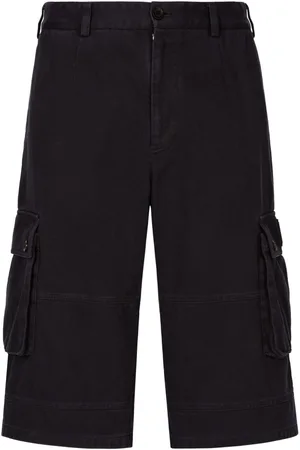 Dolce & Gabbana Logo-appliqué cotton cargo shorts