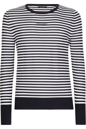 Dolce & Gabbana Logo-embroidered striped jumper