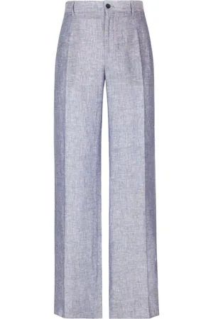 Dolce & Gabbana Straight-leg linen trousers