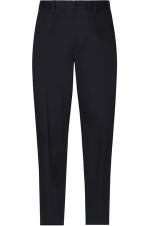 Dolce & Gabbana Logo-tag cotton-blend tapered trousers