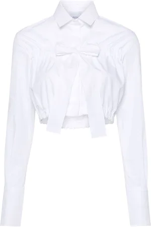 Patou Bow-detail cropped blouse