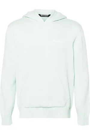 Palm Angels Logo-embroidered knitted hoodie