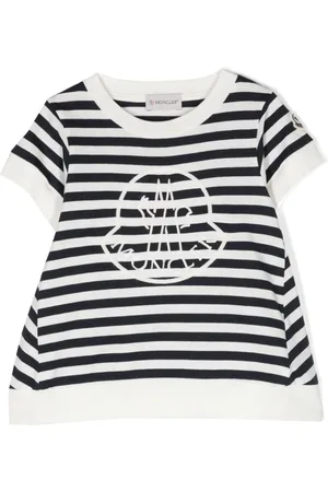 Moncler Logo-embroidered striped T-shirt