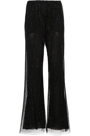 Serafini Crystal-embellished tulle trousers