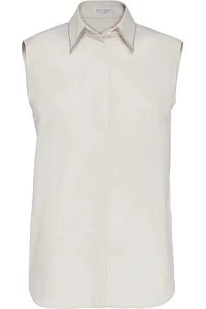 Brunello Cucinelli Plain sleeveless shirt