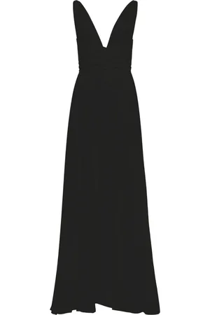 Azeeza Cirrus V-neck silk gown