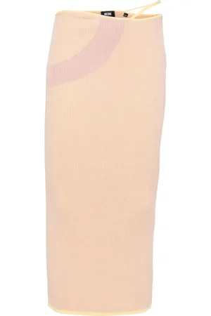GCDS Comma logo-plaque ribbed skirt