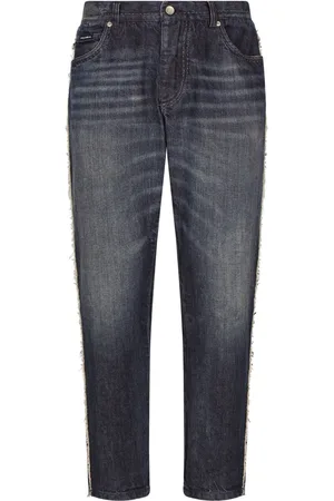 Dolce & Gabbana Logo-plaque tapered jeans