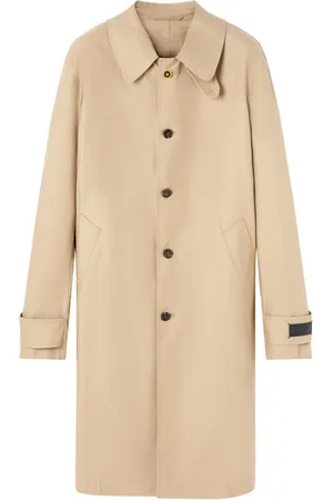 VERSACE Single-breasted cotton coat