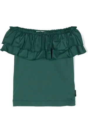 MONNALISA Ruffled off-shoulder T-shirt