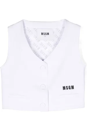 Msgm Embroidered-logo waistcoat
