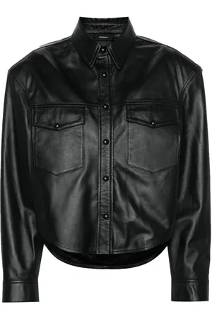 WARDROBE.NYC Leather shirt jacket