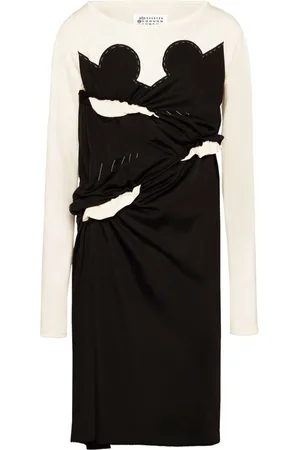 Maison Margiela Spliced-jersey midi dress
