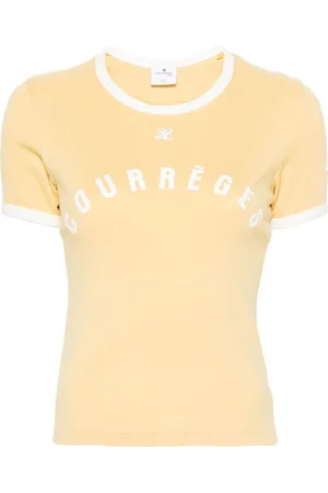 Courrèges Logo-print cotton T-shirt