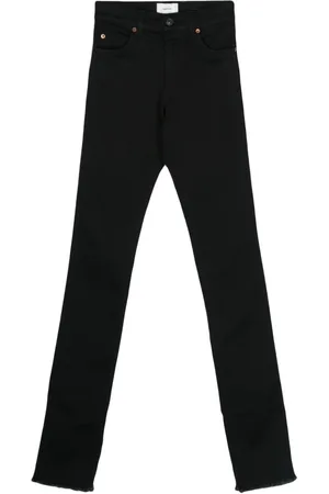 haikure Raw-cut mid-rise flared jeans