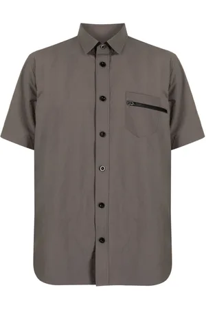 SACAI Zip-pocket spread-collar shirt