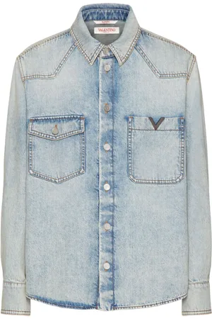 VALENTINO GARAVANI Cut-out denim shirt