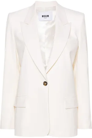 Msgm Single-breasted crepe blazer