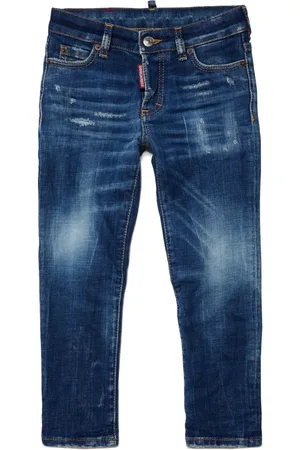 Dsquared2 Logo-tag straight-leg stretch-cotton jeans