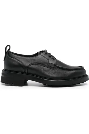 BRIONI Crinkled leather derby shoes