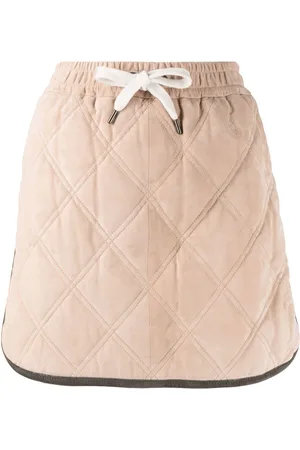 Brunello Cucinelli Contrast-trim quilted skirt