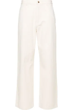 Denimist Wide-leg cotton chino trousers