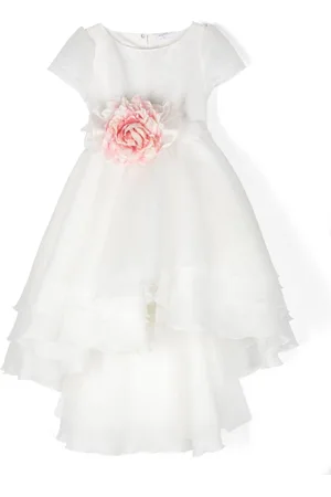 MONNALISA Floral-appliqué dress