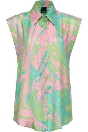 Pinko Swirl-print sleeveless shirt