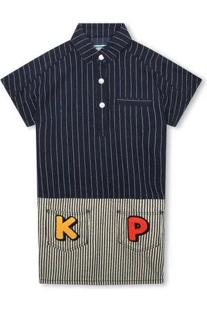 Kenzo Logo-appliqué cotton dress