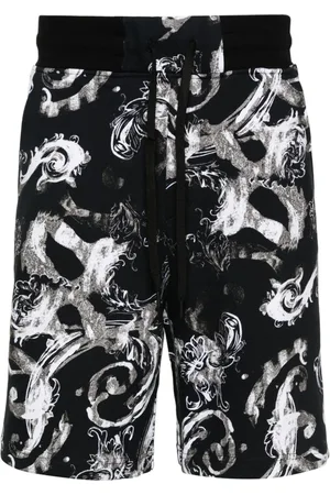 VERSACE Watercolour Couture cotton shorts