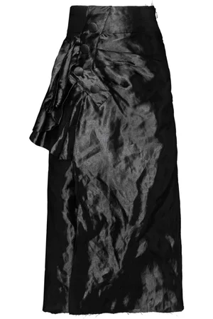 Maison Margiela Draped Lurex midi skirt