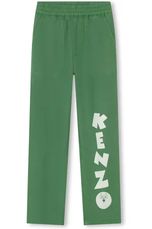 Kenzo Logo-print straight-leg trousers