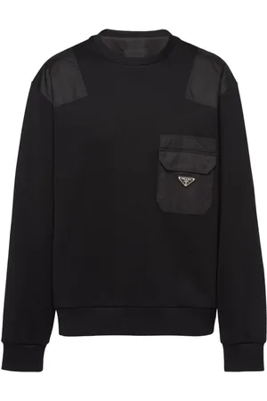 Prada Triangle-logo panelled sweatshirt