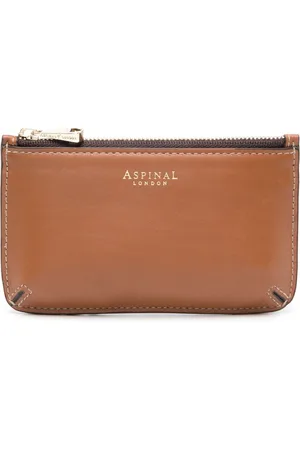 ASPINAL OF LONDON Logo-print leather wallet