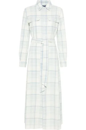 Ralph Lauren Plaid-check cotton maxi dress