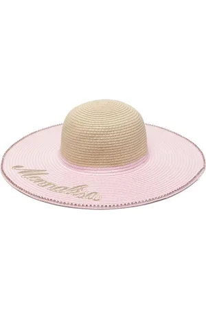 MONNALISA Rhinestone-embellished sun hat