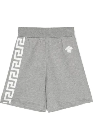 VERSACE Greca-print cotton shorts