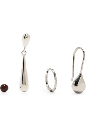 LEMAIRE Asymmetric earrings (set of four)